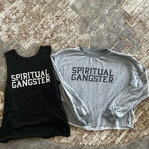 Spiritual Gangster cropped sweatshirt & sleeveless tank